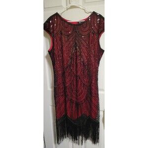 1920s Style Flapper Fundaisy Great Gatsby Dress Costume Sequin Beaded Size 3XL